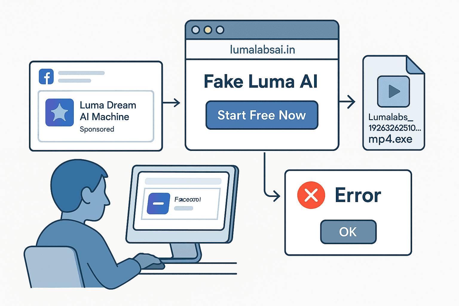 Quảng cáo trên Facebook và LinkedIn Text-to-AI hay là Text-to-Malware?
