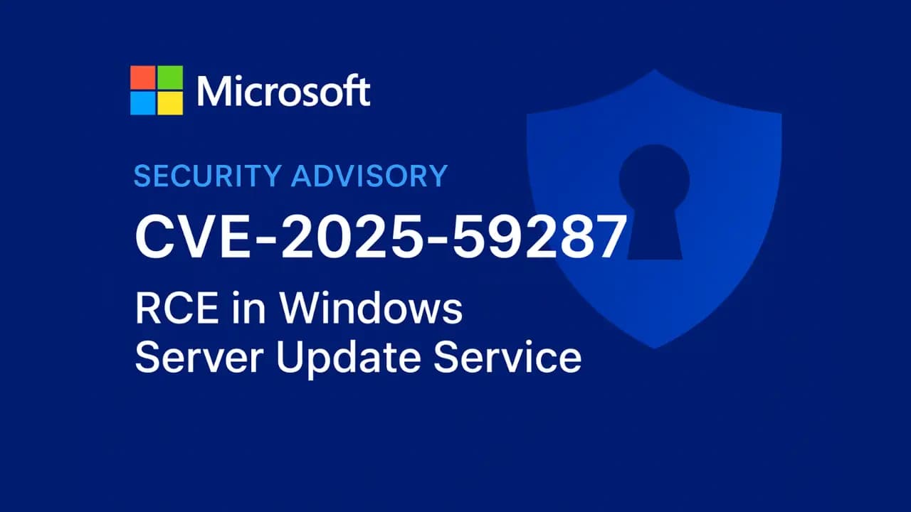 Cảnh báo: CVE-2025-59287 trong WSUS cho phép thực thi mã từ xa — đã có khai thác
