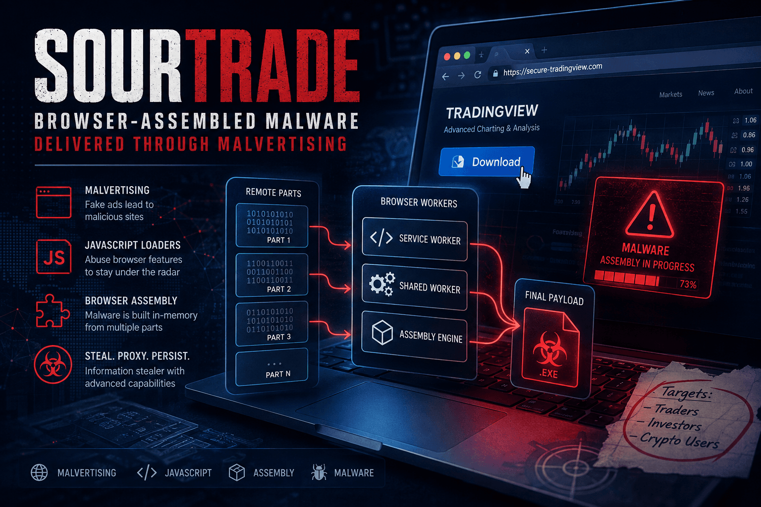 SourTrade: Chiến dịch biến JavaScript thành dây chuyền sản xuất mã độc